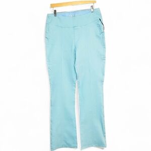 Diane Gilman DG2 suddenly slim jeans. Aqua blue, bootcut, Size Large.